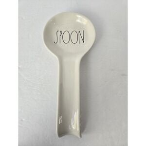 Rae Dunn by Magenta White Ceramic Spoon Rest 10 1/2" New